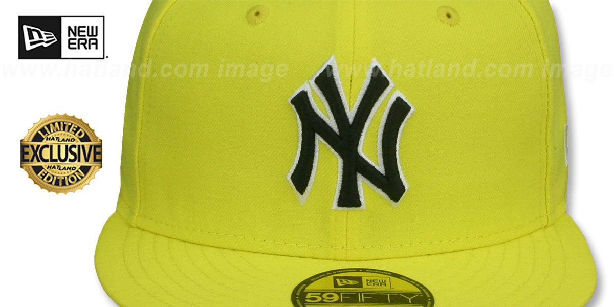 Yankees 'BLACKDANA BOTTOM' Yellow Fitted Hat by New Era
