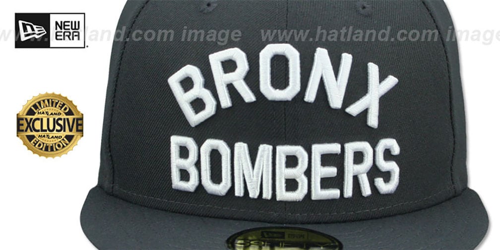 Yankees 'BRONX BOMBERS' Charcoal Grey Fitted Hat by New Era