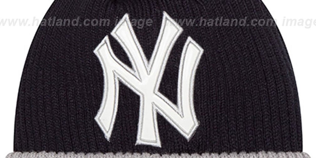 Yankees 'CHILLER FILLER BEANIE' Navy-Grey by New Era