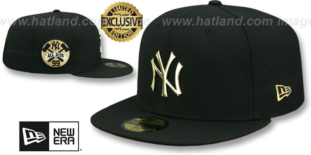 Yankees 'JUDGE ALL RISE GOLD METAL-BADGE' Black Fitted Hat by New Era