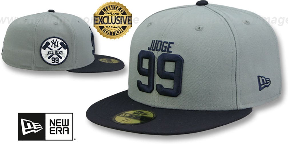 Yankees 'JUDGE ALL RISE SIDE' Grey-Navy Fitted Hat by New Era