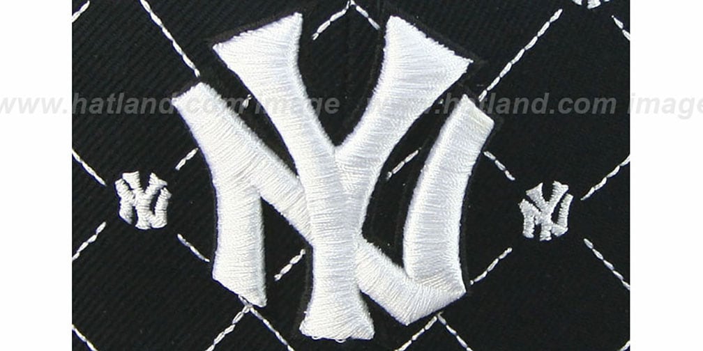 Yankees 'KINGSTON ALL-OVER' Black-White Fitted Hat by American Needle