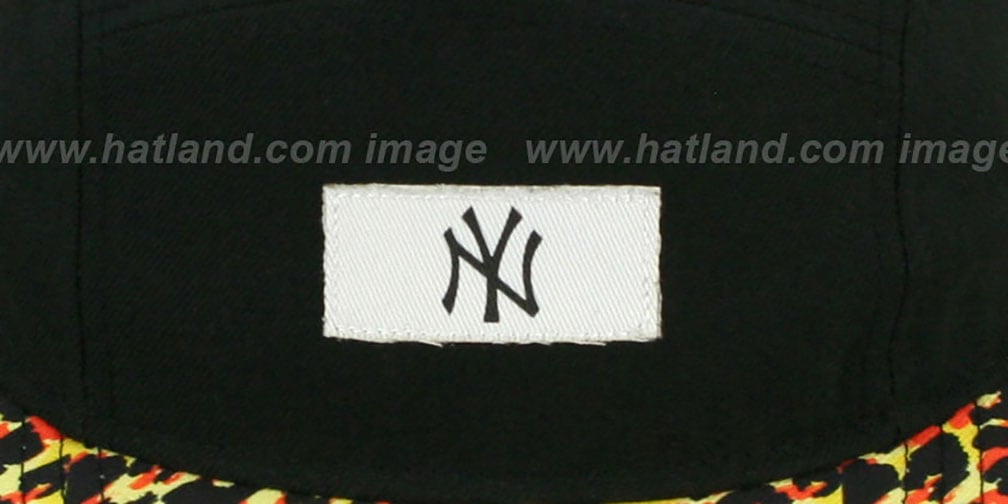 Yankees 'LEOPARD CAMPER STRAPBACK' Black Hat by New Era