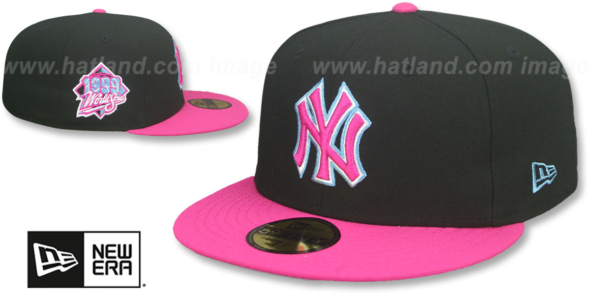 Yankees 'MIAMI VICE SIDE-PATCH' Black-Beetroot Fitted Hat by New Era