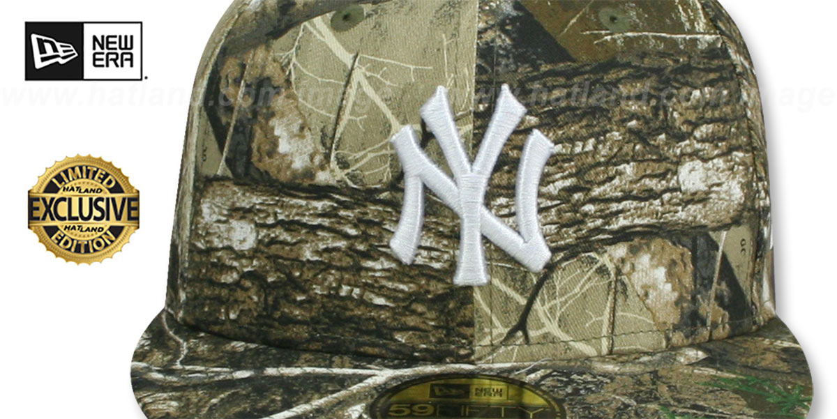 Yankees 'MLB TEAM-BASIC' Realtree Camo Fitted Hat by New Era