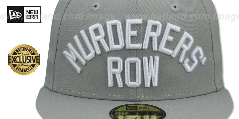 Yankees 'MURDERERS ROW' Light Grey Fitted Hat by New Era