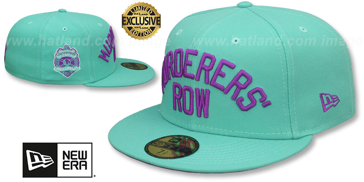 Yankees 'MURDERERS ROW' PATCH-BOTTOM Mint-Purple Fitted Hat by New Era