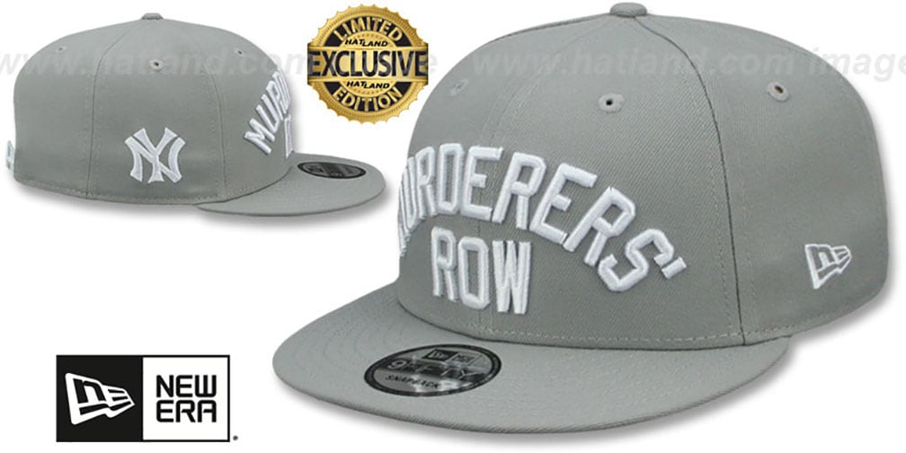 Yankees 'MURDERERS ROW' SNAPBACK Light Grey Hat by New Era