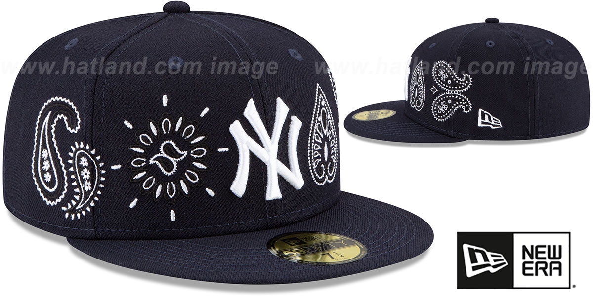 Yankees 'PAISLEY ELEMENTS' Navy Fitted Hat by New Era