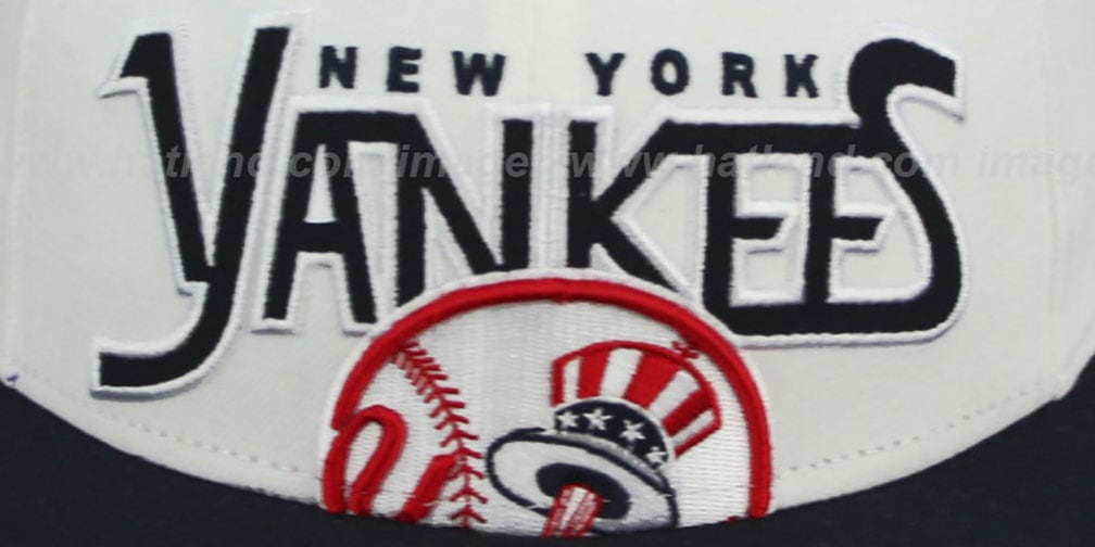 Yankees 'PROFILIN' White-Navy Fitted Hat by New Era