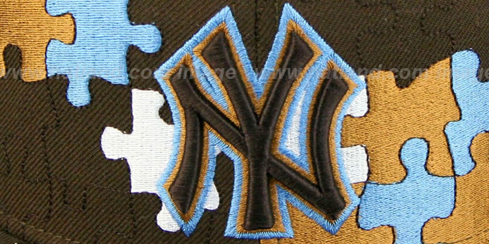 Yankees 'PUZZLE' Brown Fitted Hat by New Era