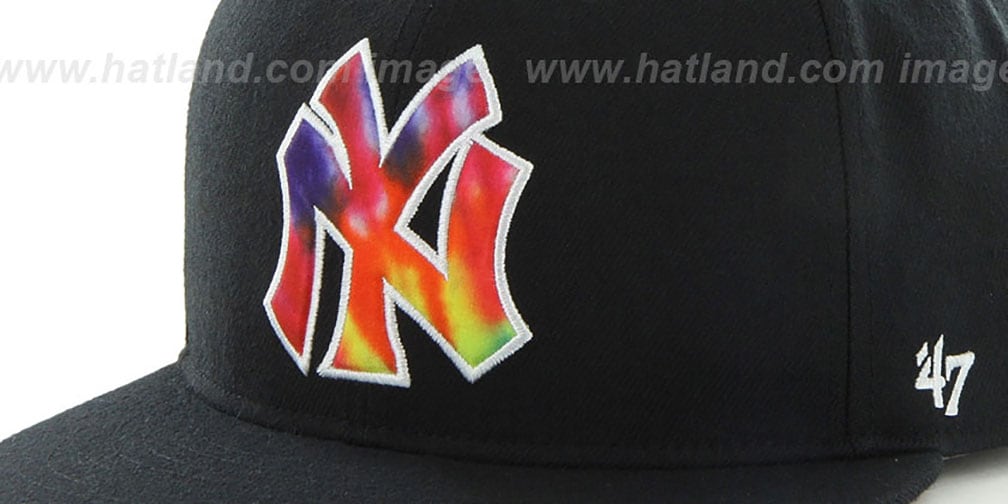Yankees 'SHAKEDOWN' Black Fitted Hat by 47 Brand