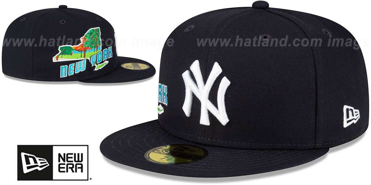 Yankees 'STATEVIEW' Navy Fitted Hat by New Era