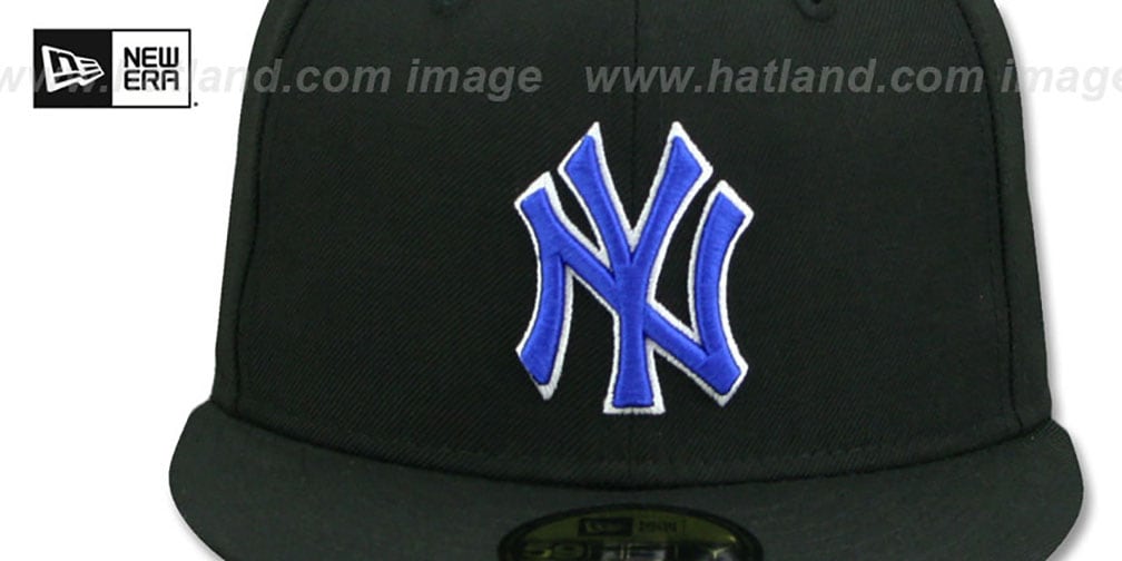 Yankees 'TEAM-BASIC' Black-Royal Fitted Hat by New Era