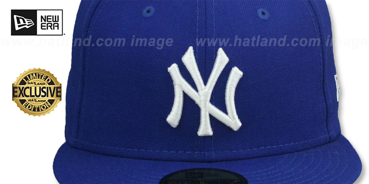 Yankees 'TEAM-BASIC' Royal-White Fitted Hat by New Era