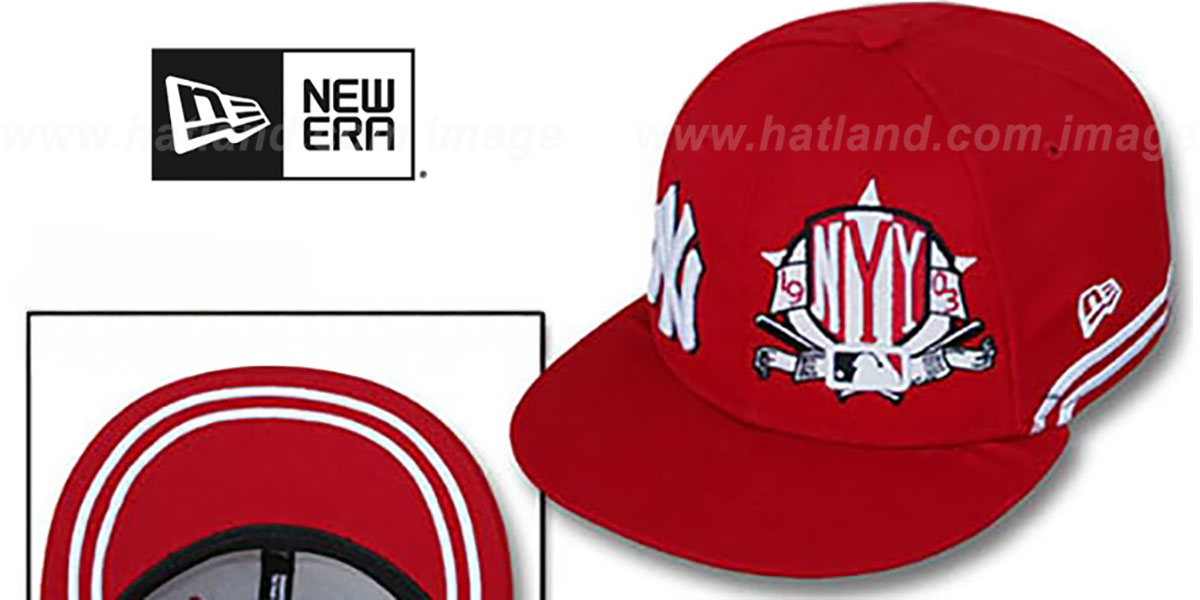 Yankees 'TWO-BIT' Red-White Fitted Hat by New Era