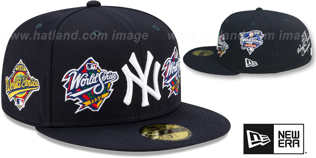 Yankees 'WORLD SERIES CHAMPS ELEMENTS' Navy Fitted Hat by New Era