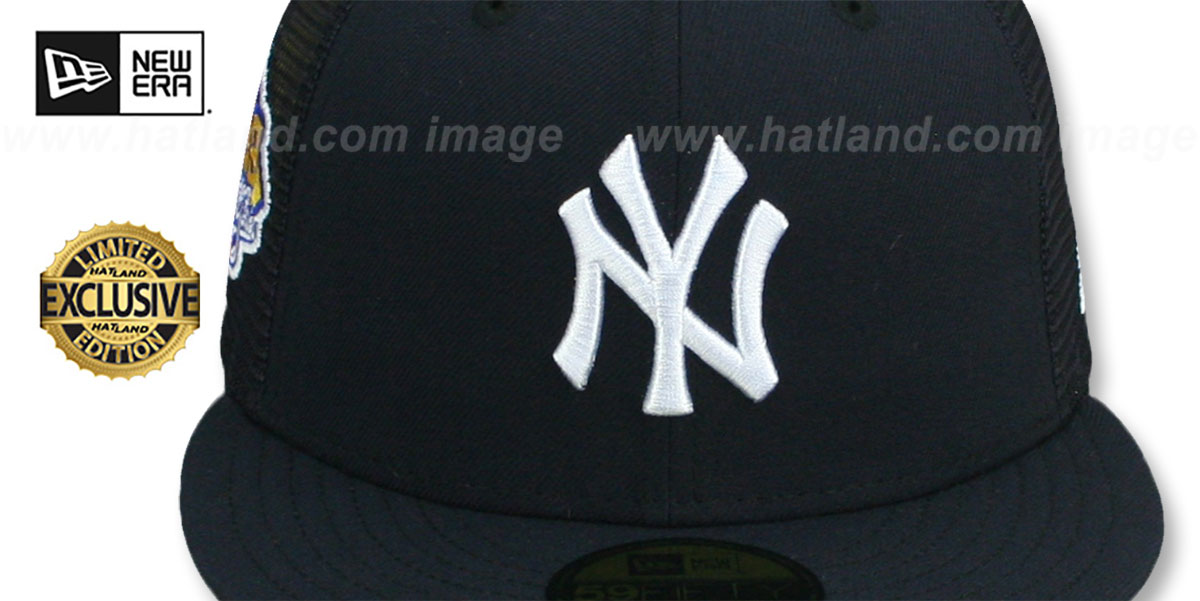 Yankees 1999 WS 'MESH-BACK SIDE-PATCH' Navy-Navy Fitted Hat by New Era