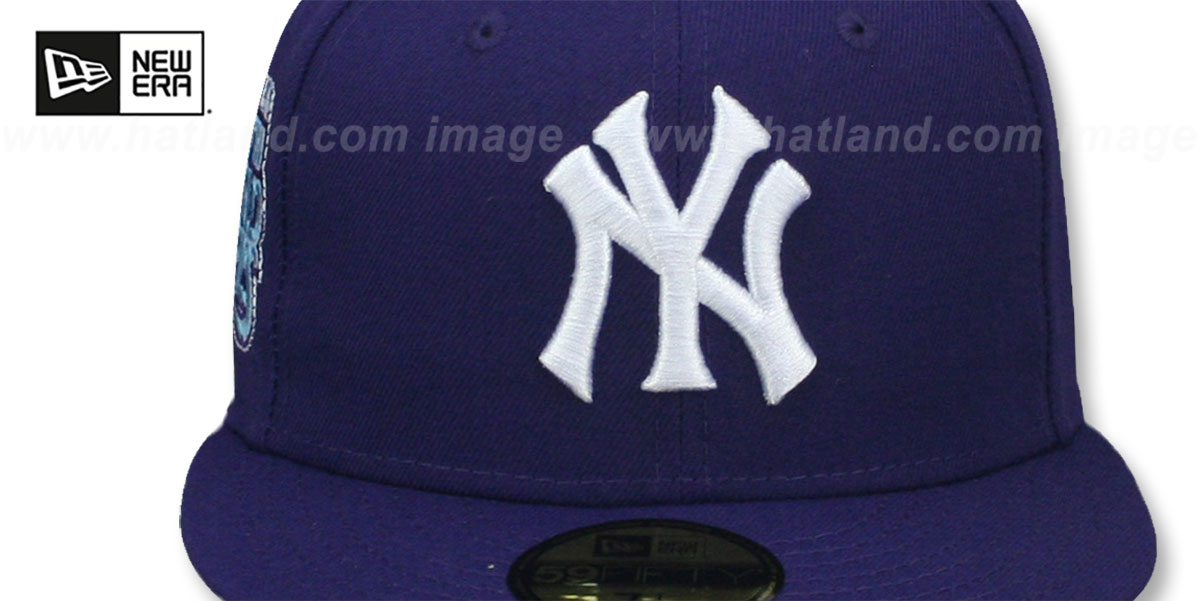 Yankees 75TH WORLD SERIES 'SKY-BOTTOM' Purple Fitted Hat by New Era