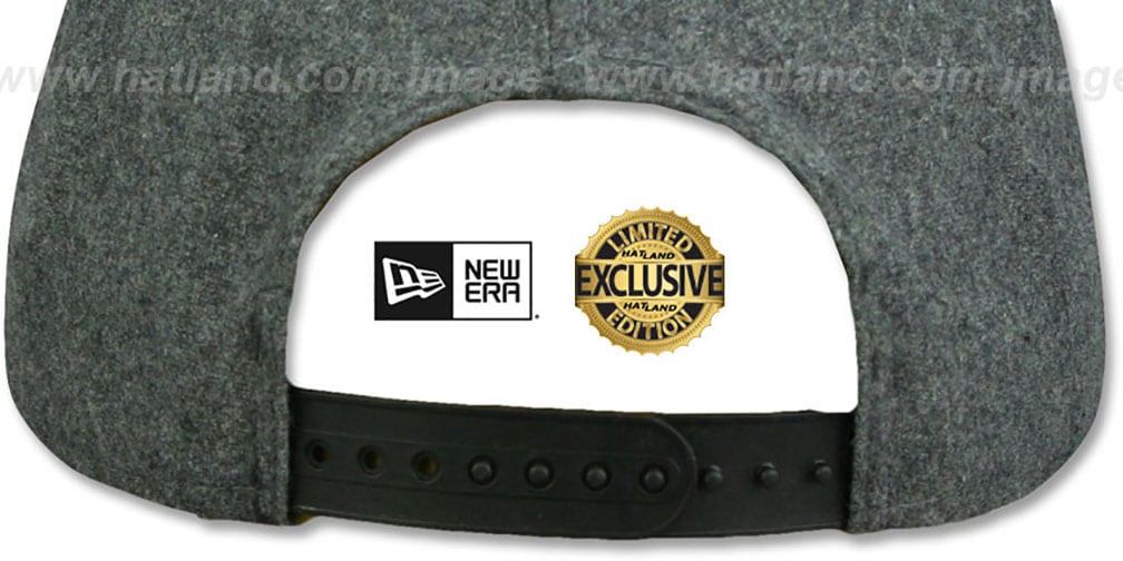 Yankees 'BLACK METAL-BADGE SNAPBACK' Melton Grey Hat by New Era