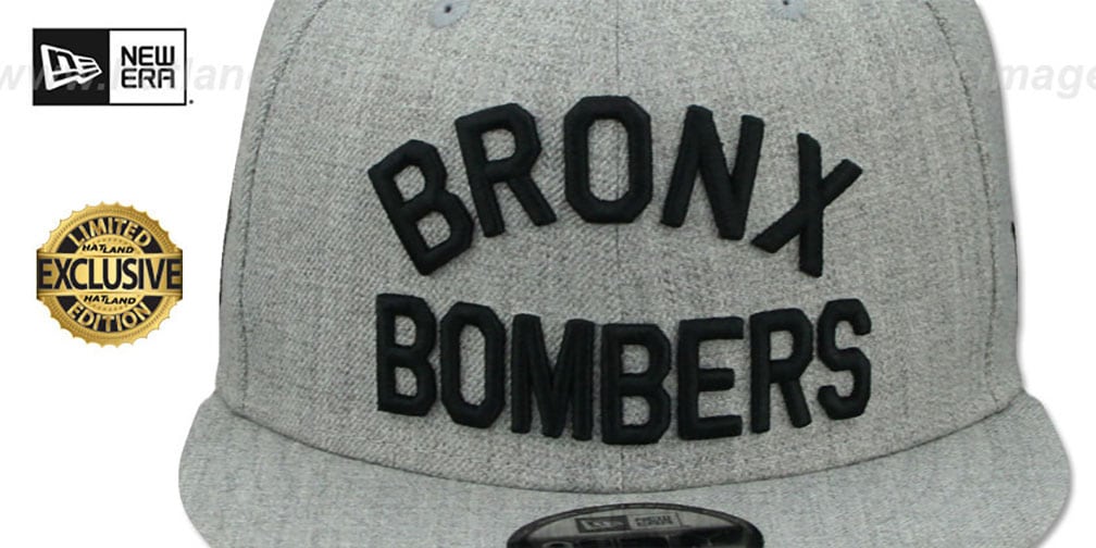 Yankees 'BRONX BOMBERS' SNAPBACK Heather Light Grey Hat by New Era