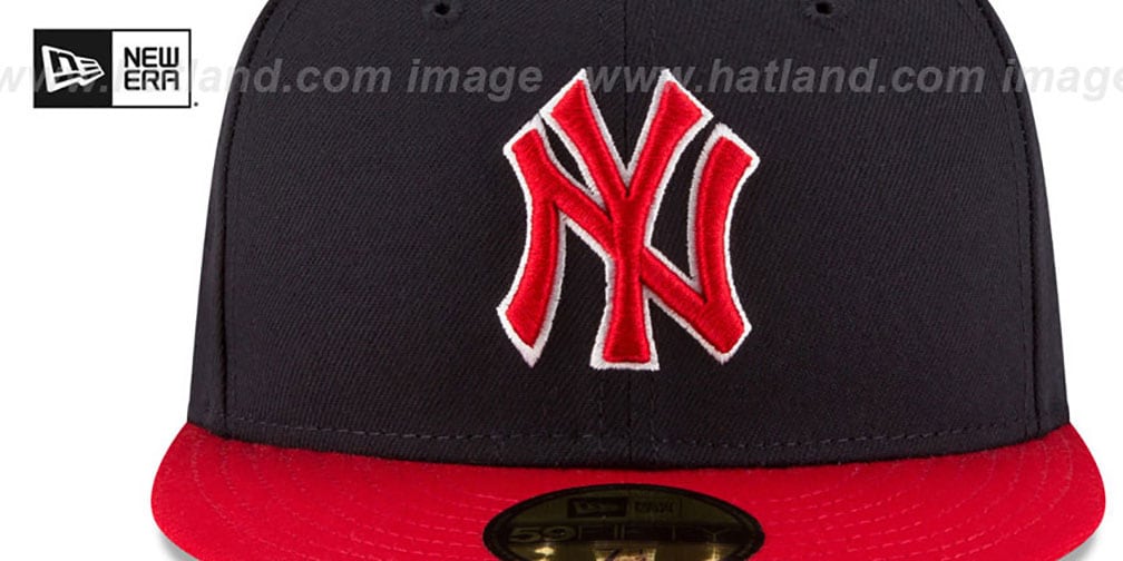 Yankees 'COUNTRY COLORS' Navy-Red Fitted Hat by New Era