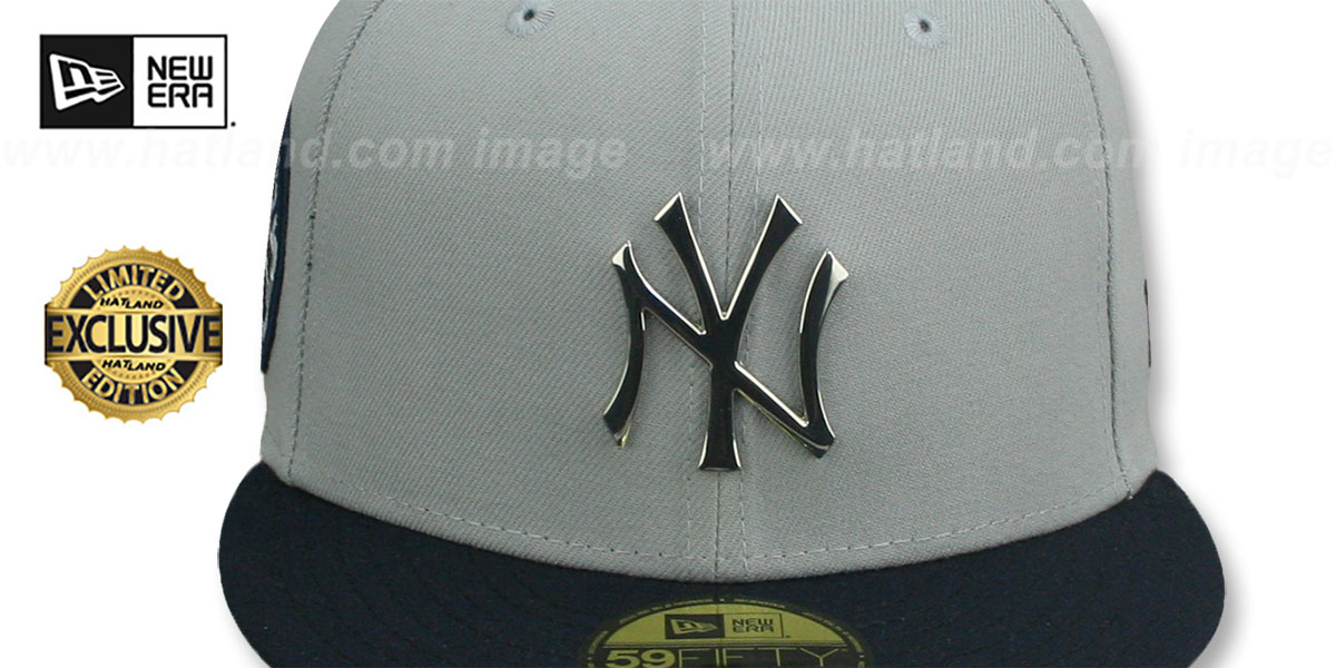 Yankees 'JUDGE ALL RISE SILVER METAL-BADGE' Grey-Navy  Fitted Hat by New Era