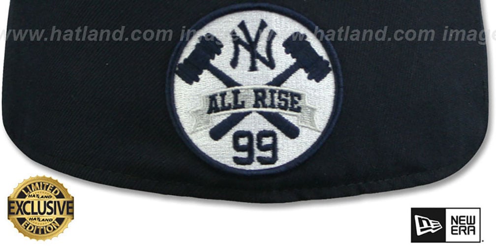 Yankees 'JUDGE PINSTRIPE ALL RISE BACK' Navy Fitted Hat by New Era