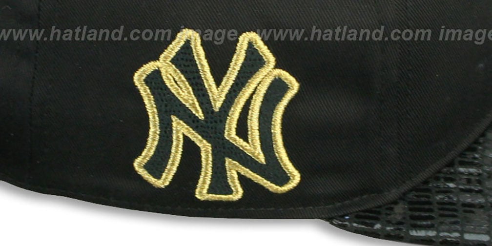 Yankees 'JULIGUNK STRAPBACK' Black-Gold Hat by Twins 47 Brand