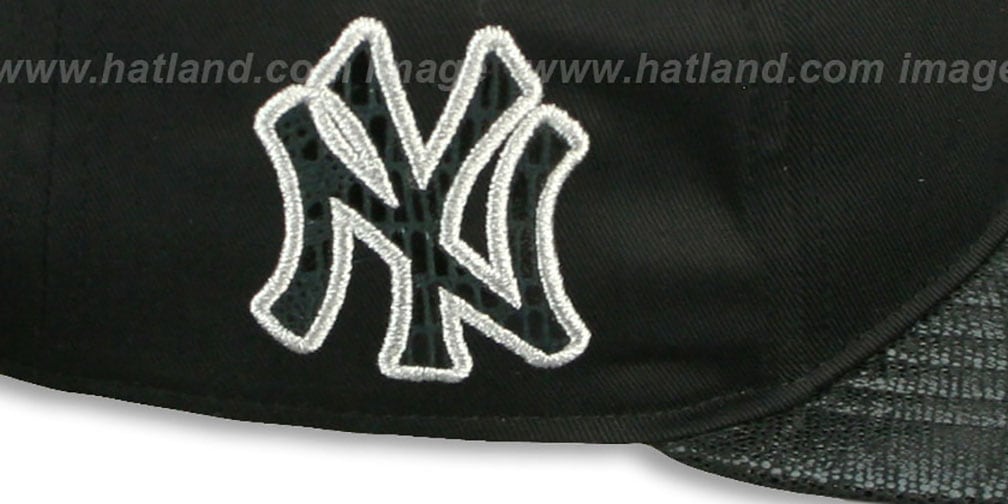 Yankees 'JULIGUNK STRAPBACK' Black-Silver Hat by Twins 47 Brand