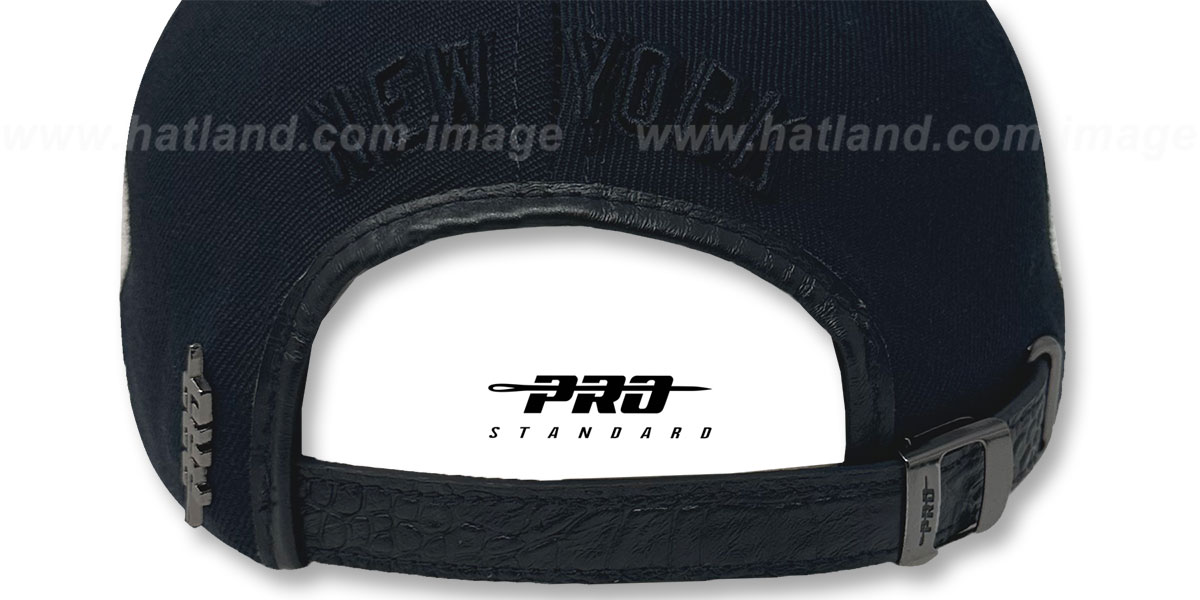 Yankees LOW-PRO 'BLACK METAL BADGE STRAPBACK' Navy-Black Hat by Pro Standard