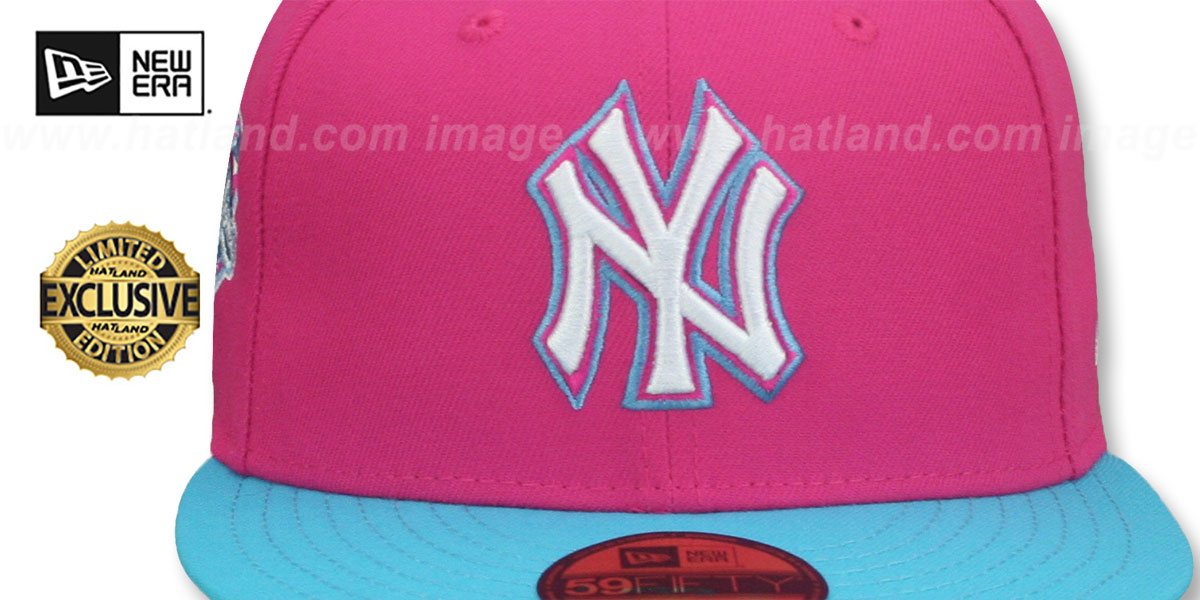 Yankees 'MIAMI VICE SIDE-PATCH' Beetroot-Blue Fitted Hat by New Era