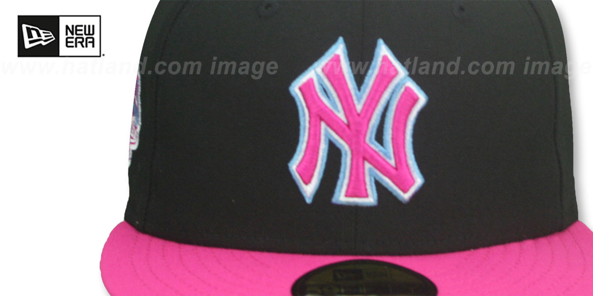 Yankees 'MIAMI VICE SIDE-PATCH' Black-Beetroot Fitted Hat by New Era