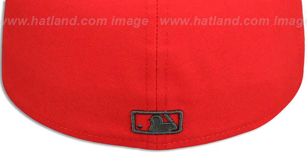 Yankees 'MLB TEAM-BASIC' Fire Red-Charcoal Fitted Hat by New Era