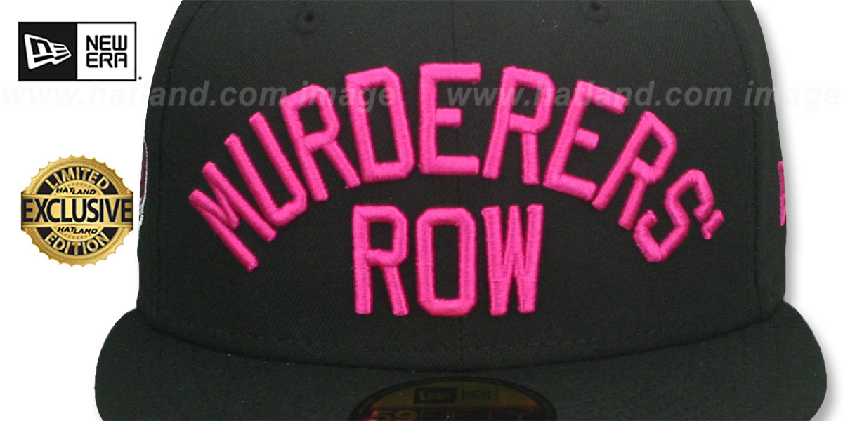 Yankees 'MURDERERS ROW' PATCH-BOTTOM Black-Beetroot Fitted Hat by New Era
