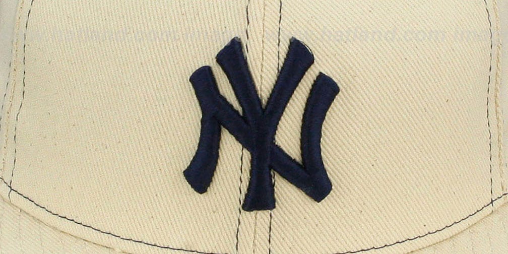 Yankees 'NATURAL DENIM' Oatmeal-Navy Fitted Hat by New Era