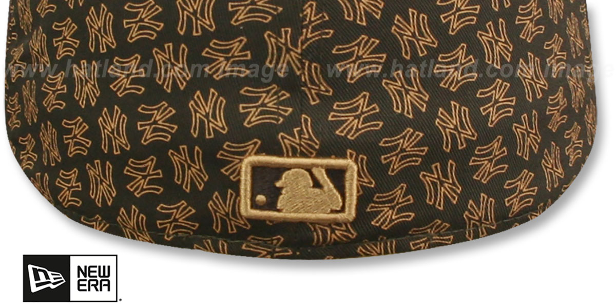 Yankees NY 'ALL-OVER FLOCKING' Brown-Wheat Fitted Hat by New Era