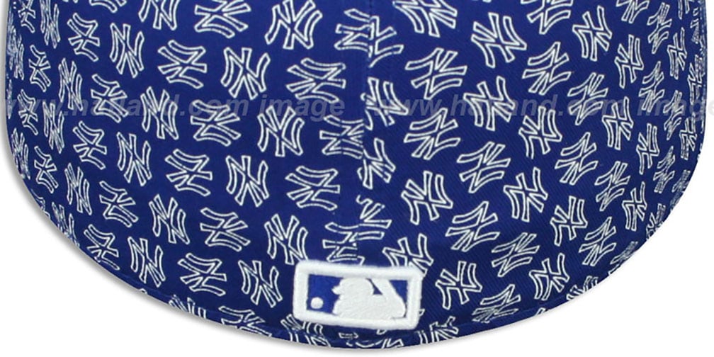 Yankees 'NY ALL-OVER FLOCKING' Royal-White Fitted Hat by New Era