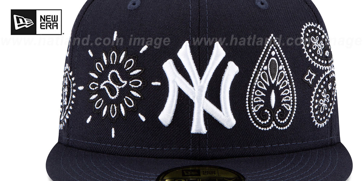 Yankees 'PAISLEY ELEMENTS' Navy Fitted Hat by New Era