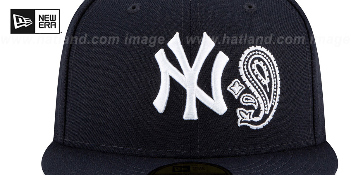 Yankees 'PAISLEY QUILT BOTTOM' Navy Fitted Hat by New Era