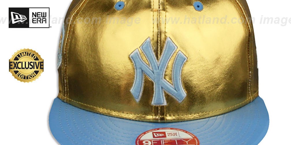 Yankees 'POSH SNAPBACK' Gold-Sky Hat by New Era