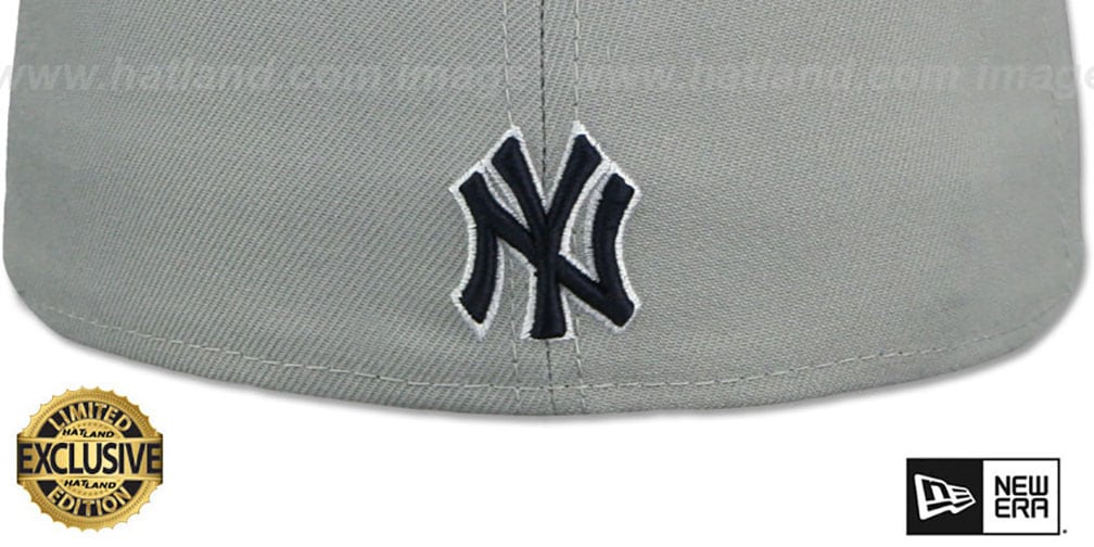 Yankees 'STANTON PINSTRIPE' Grey-Navy Fitted Hat by New Era