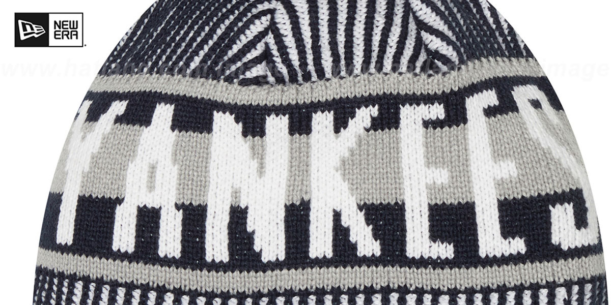 Yankees 'STRIPED' Knit Beanie Hat by New Era