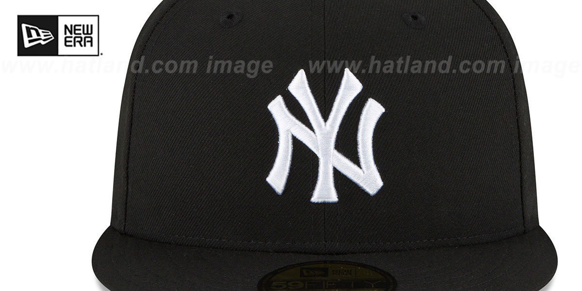 Yankees 'TEAM-BASIC' Black-White Fitted Hat by New Era