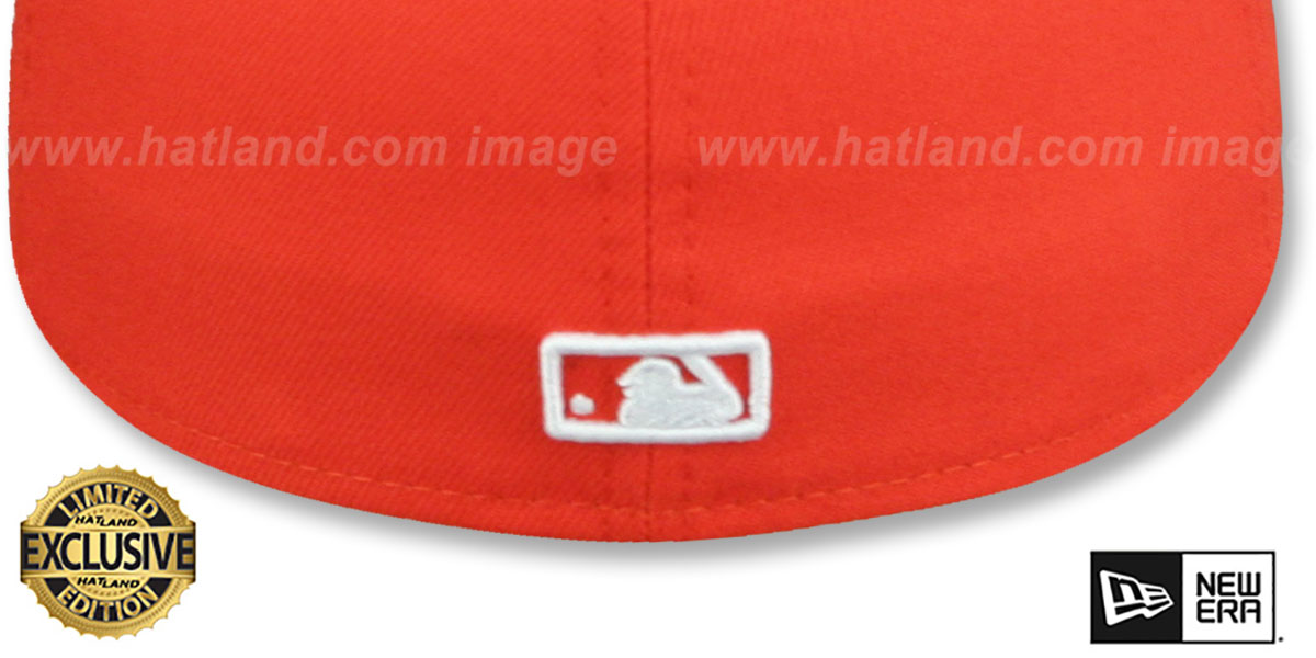 Yankees 'TEAM-BASIC' Orange-White Fitted Hat by New Era