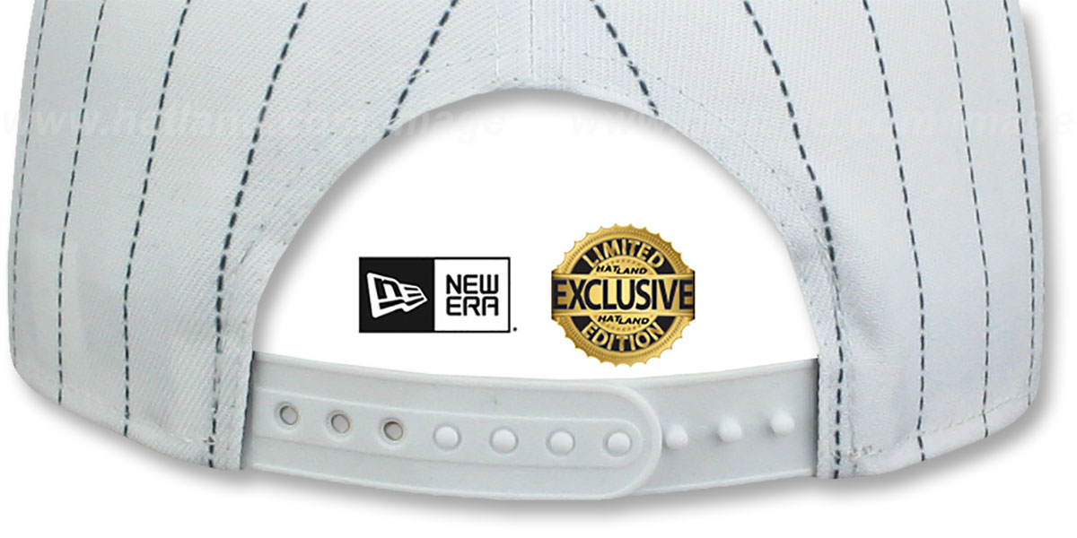 Yankees 'TEAM-BASIC PINSTRIPE SNAPBACK' White-Navy Hat by New Era