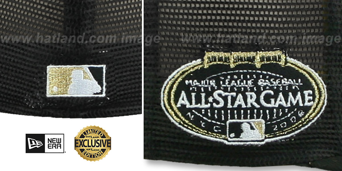 Yankees 2008 ASG 'MESH-BACK SIDE-PATCH' Black-Gold Fitted Hat by New Era