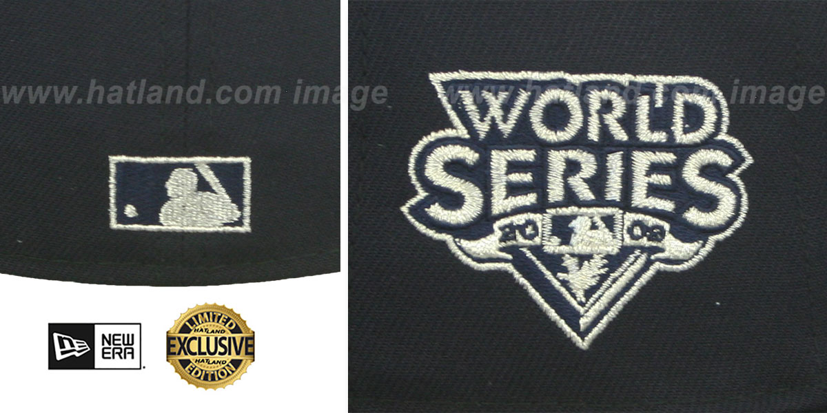 Yankees 2009 WORLD SERIES 'SILVER-BOTTOM' Navy Fitted Hat by New Era