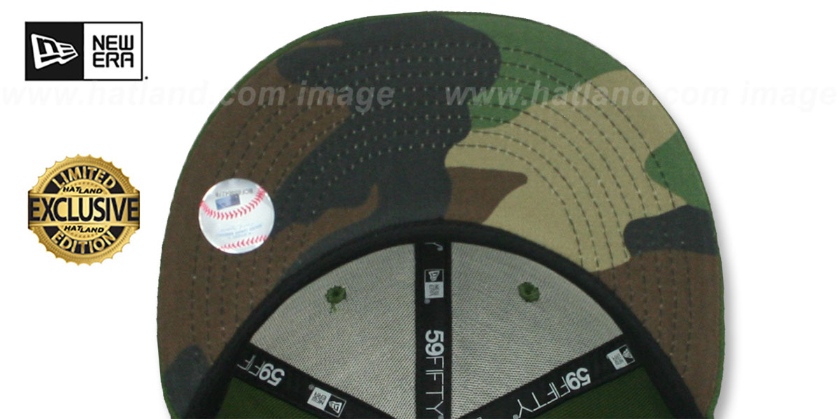 Yankees 'ARMY CAMO-BOTTOM' Green Fitted Hat by New Era