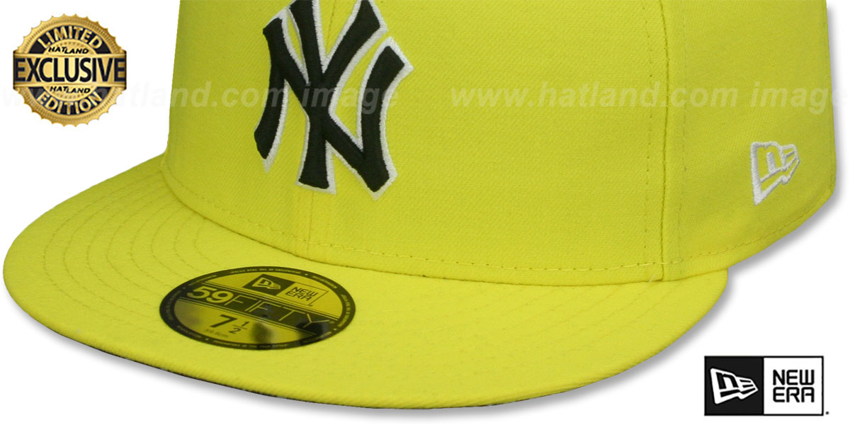 Yankees 'BLACKDANA BOTTOM' Yellow Fitted Hat by New Era